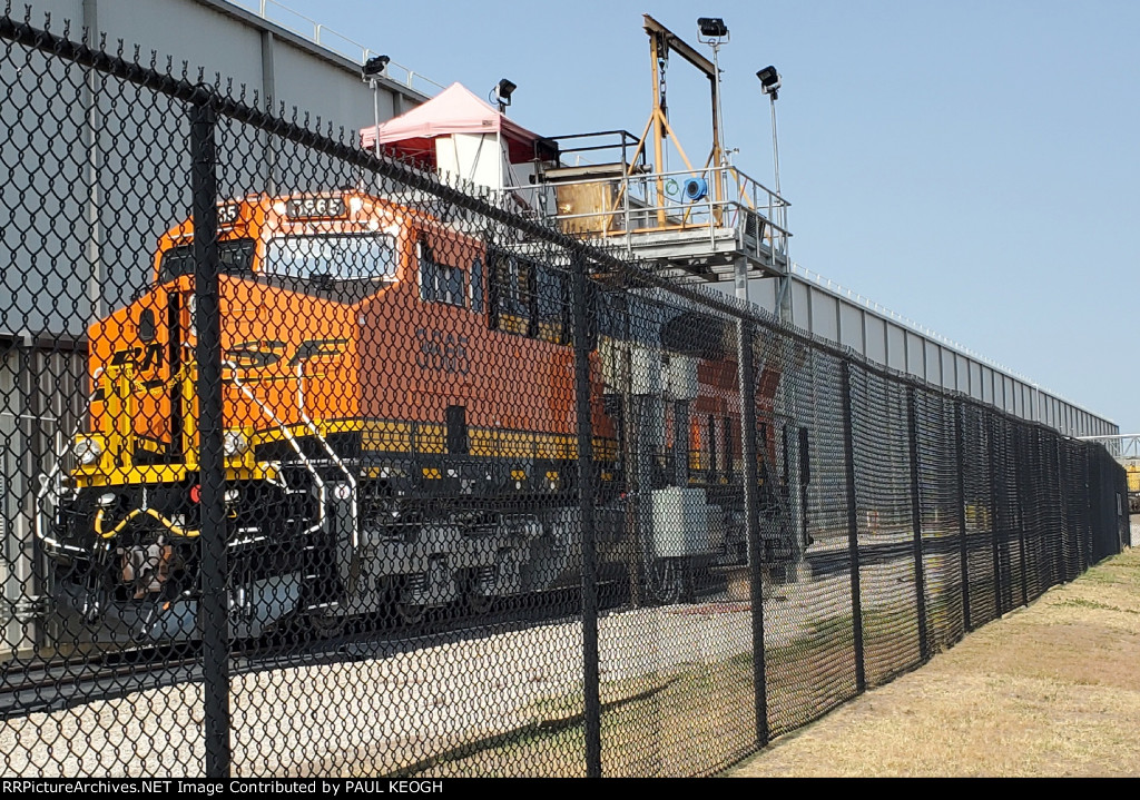 BNSF 3665 On The Wabtec Emissions Testing Rig.